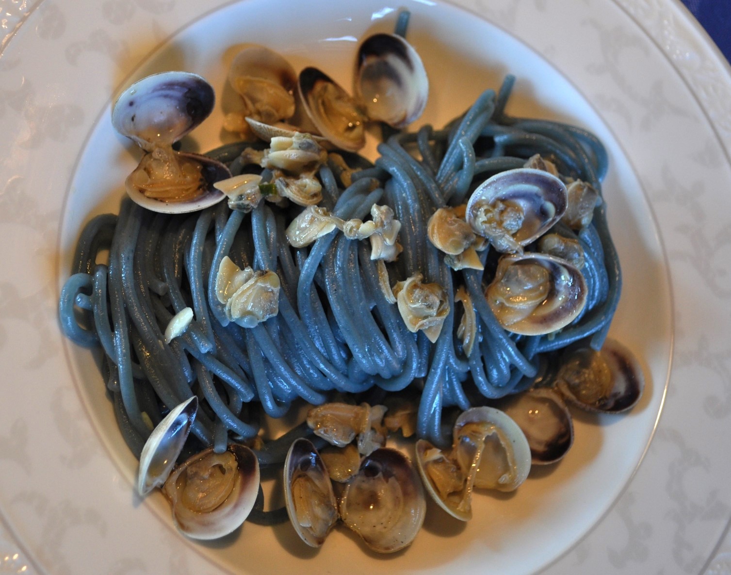 Spaghetti Blu al Bergamotto BIO con vongole
